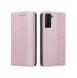 Magnetremsfodral Fodral för Samsung Galaxy S22 + (S22 Plus) Plånbok + Mini Halsbandshänge Rosa