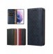 Magnet Strap Case Fodral för Samsung Galaxy S22 Ultra Pouch Plånbok + Mini Lanyard Pendant Blå