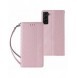 Magnet Strap Case Fodral för Samsung Galaxy S22 Ultra Pouch Plånbok + Mini Halsbandshänge Rosa