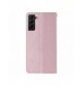 Magnet Strap Case Fodral för Samsung Galaxy S22 Ultra Pouch Plånbok + Mini Halsbandshänge Rosa