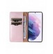 Magnet Strap Case Fodral för Samsung Galaxy S22 Ultra Pouch Plånbok + Mini Halsbandshänge Rosa