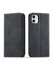 Magnet Fancy Fodral för iPhone 12 Pouch Card Plånbok Kortställ Svart