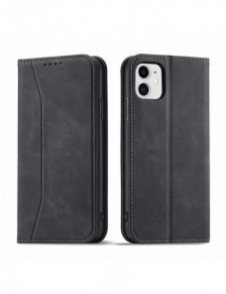 Magnet Fancy Fodral för iPhone 12 Pouch Card Plånbok Kortställ Svart