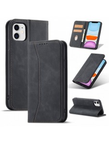 Magnet Fancy Fodral för iPhone 12 Pouch Card Plånbok Kortställ Svart