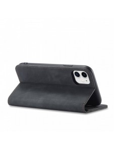 Magnet Fancy Fodral för iPhone 12 Pouch Card Plånbok Kortställ Svart