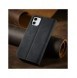 Magnet Fancy Fodral för iPhone 12 Pouch Card Plånbok Kortställ Svart
