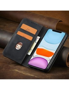 Magnet Fancy Fodral för iPhone 12 Pouch Card Plånbok Kortställ Svart