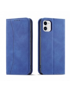 Magnet Fancy Fodral för iPhone 12 täckkort plånbok kortställ blå
