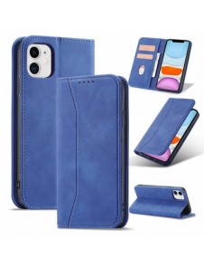 Magnet Fancy Fodral för iPhone 12 täckkort plånbok kortställ blå
