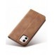 Magnet Fancy Fodral för iPhone 12 täckkort plånbok kortställ brunt