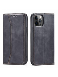Magnet Fancy Case Fodral för iPhone 12 Pro Pouch Card Plånbok Kortställ Svart