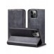Magnet Fancy Case Fodral för iPhone 12 Pro Pouch Card Plånbok Kortställ Svart