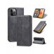 Magnet Fancy Case Fodral för iPhone 12 Pro Pouch Card Plånbok Kortställ Svart