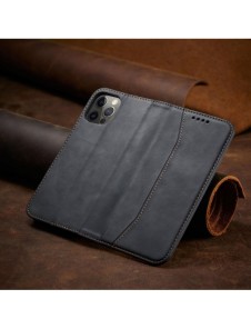Magnet Fancy Case Fodral för iPhone 12 Pro Pouch Card Plånbok Kortställ Svart