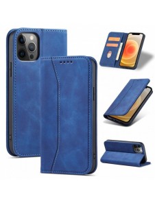 Magnet Fancy Case Fodral för iPhone 12 Pro Cover Card Plånbok Kortställ Blå