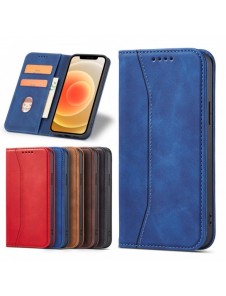 Magnet Fancy Case Fodral för iPhone 12 Pro Cover Card Plånbok Kortställ Blå