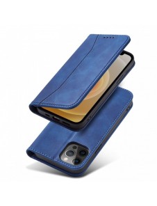Magnet Fancy Case Fodral för iPhone 12 Pro Cover Card Plånbok Kortställ Blå