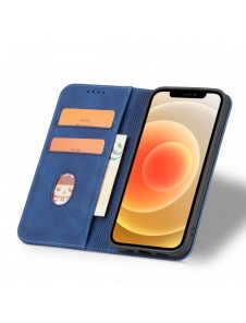 Magnet Fancy Case Fodral för iPhone 12 Pro Cover Card Plånbok Kortställ Blå