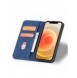 Magnet Fancy Case Fodral för iPhone 12 Pro Cover Card Plånbok Kortställ Blå