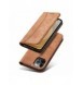 Magnet Fancy Case Fodral för iPhone 12 Pro Pouch Card Plånbok Kortställ Brun