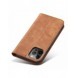 Magnet Fancy Case Fodral för iPhone 12 Pro Pouch Card Plånbok Kortställ Brun