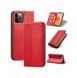 Magnet Fancy Case Fodral för iPhone 12 Pro Pouch Plånbok Korthållare Röd
