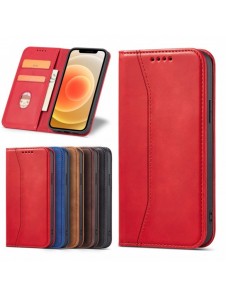 Magnet Fancy Case Fodral för iPhone 12 Pro Pouch Plånbok Korthållare Röd