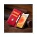 Magnet Fancy Case Fodral för iPhone 12 Pro Pouch Plånbok Korthållare Röd