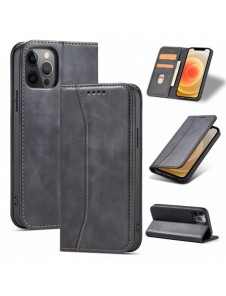Magnet Fancy Case Fodral för iPhone 12 Pro Max Pouch Plånbok Korthållare Svart