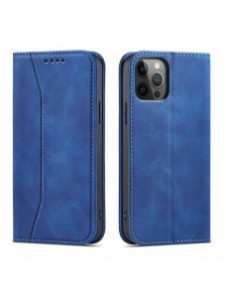 Magnet Fancy Case Fodral för iPhone 12 Pro Max Pouch Card Plånbok Kortställ Blå