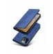 Magnet Fancy Case Fodral för iPhone 12 Pro Max Pouch Card Plånbok Kortställ Blå