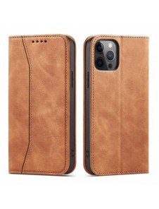 Magnet Fancy Case Fodral för iPhone 12 Pro Max Pouch Plånbok Korthållare Brun