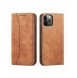 Magnet Fancy Case Fodral för iPhone 12 Pro Max Pouch Plånbok Korthållare Brun