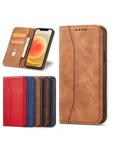 Magnet Fancy Case Fodral för iPhone 12 Pro Max Pouch Plånbok Korthållare Brun