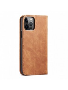 Magnet Fancy Case Fodral för iPhone 12 Pro Max Pouch Plånbok Korthållare Brun