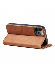 Magnet Fancy Case Fodral för iPhone 12 Pro Max Pouch Plånbok Korthållare Brun