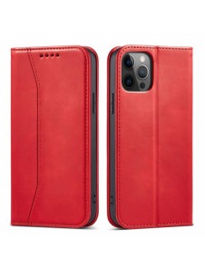 Magnet Fancy Case Fodral för iPhone 12 Pro Max Pouch Plånbok Korthållare Röd