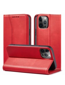 Magnet Fancy Case Fodral för iPhone 12 Pro Max Pouch Plånbok Korthållare Röd