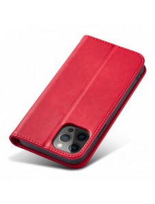 Magnet Fancy Case Fodral för iPhone 12 Pro Max Pouch Plånbok Korthållare Röd