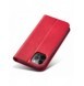 Magnet Fancy Case Fodral för iPhone 12 Pro Max Pouch Plånbok Korthållare Röd