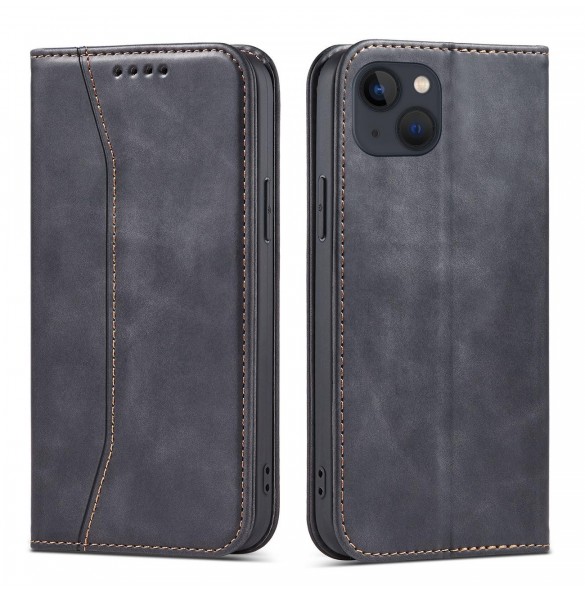 Magnet Fancy Fodral för iPhone 13 mini skalkort plånbok kortställ svart