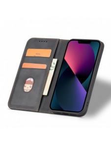 Magnet Fancy Fodral för iPhone 13 mini skalkort plånbok kortställ svart