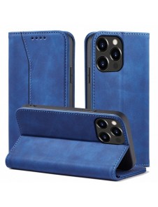 Magnet Fancy Case Fodral för iPhone 13 Pro Pouch Card Plånbok Kortställ Blå