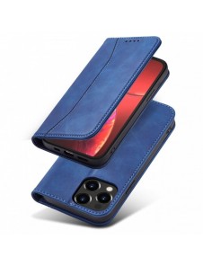 Magnet Fancy Case Fodral för iPhone 13 Pro Pouch Card Plånbok Kortställ Blå