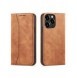 Magnet Fancy Case Fodral för iPhone 13 Pro Cover Card Plånbok Kortställ Brun