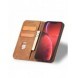 Magnet Fancy Case Fodral för iPhone 13 Pro Cover Card Plånbok Kortställ Brun