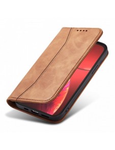 Magnet Fancy Case Fodral för iPhone 13 Pro Cover Card Plånbok Kortställ Brun