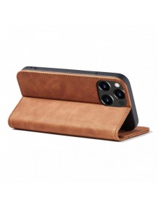 Magnet Fancy Case Fodral för iPhone 13 Pro Cover Card Plånbok Kortställ Brun