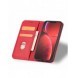 Magnet Fancy Case Fodral för iPhone 13 Pro Cover Card Plånbok Kortställ Röd