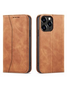 Magnet Fancy Case Fodral för iPhone 13 Pro Max Pouch Card Plånbok Korthållare Brun